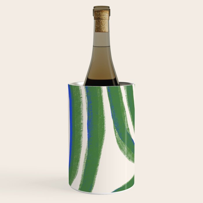 Green Blue Line Composition  Wine Chiller Gallery Image 2