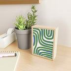 Green Blue Line Composition  Mini Art Print Gallery Image 2