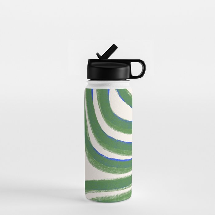 Green Blue Line Composition  Water Bottle Gallery Image 1