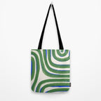 Green Blue Line Composition  Tote Bag Gallery Image 2