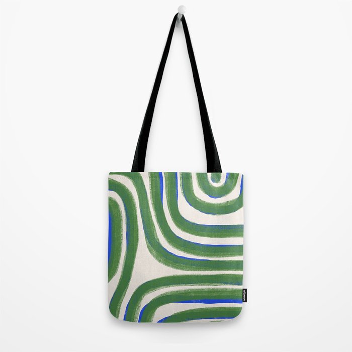 Green Blue Line Composition  Tote Bag Gallery Image 2