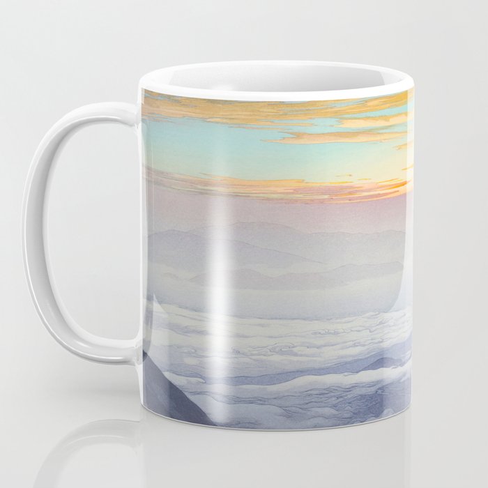 Sea of Clouds (Unkai, Ho-o-San) Hiroshi Yoshida Modern Japanese Woodblock Print Coffee Mug Gallery Image 3
