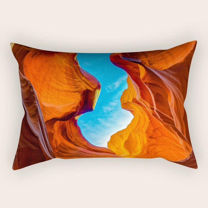 Sand & Sky Antelope Canyon Arizona Landscape Rectangular Pillow Gallery Image 2