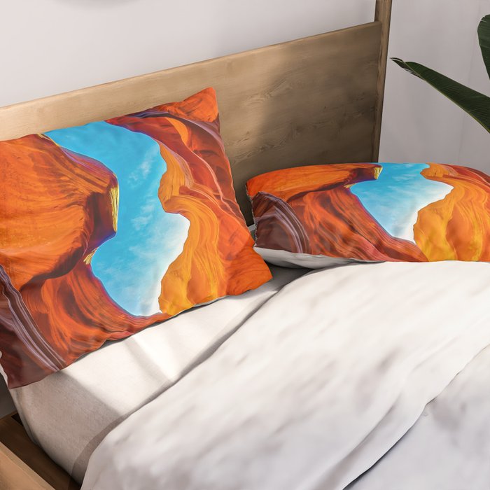 Sand & Sky Antelope Canyon Arizona Landscape Pillow Sham Gallery Image 2