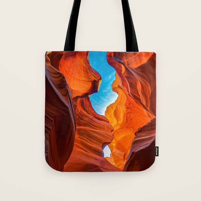 Sand & Sky Antelope Canyon Arizona Landscape Tote Bag Gallery Image 1