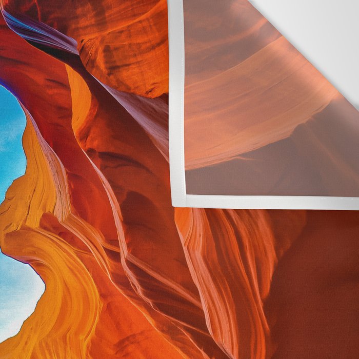 Sand & Sky Antelope Canyon Arizona Landscape Wall Tapestry Gallery Image 3