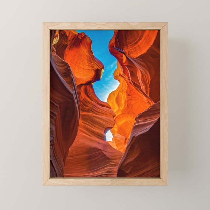 Sand & Sky Antelope Canyon Arizona Landscape Mini Art Print Gallery Image 1