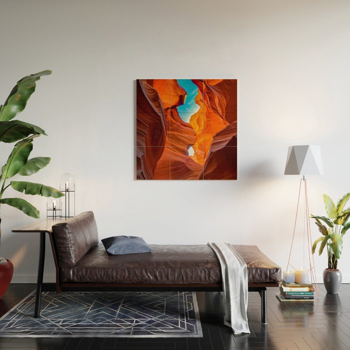 Sand & Sky Antelope Canyon Arizona Landscape Wood Wall Art Gallery Image 2