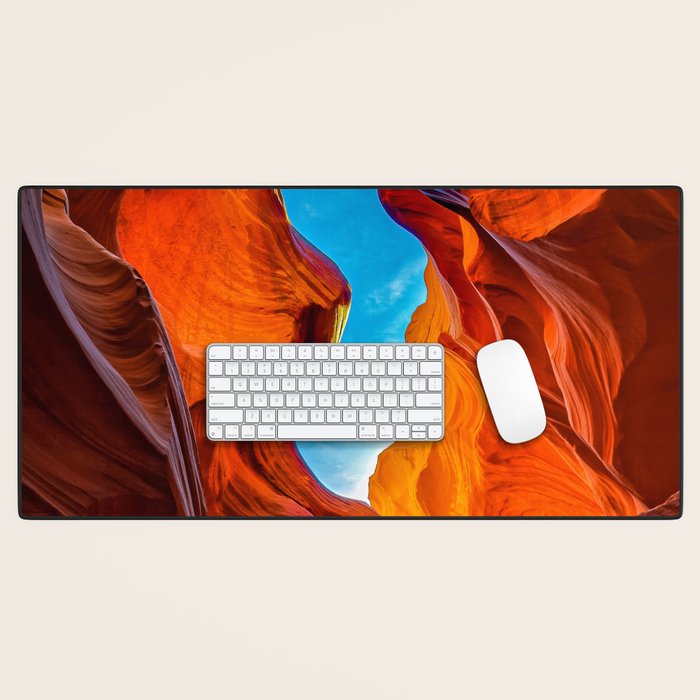 Sand & Sky Antelope Canyon Arizona Landscape Desk Mat Gallery Image 1