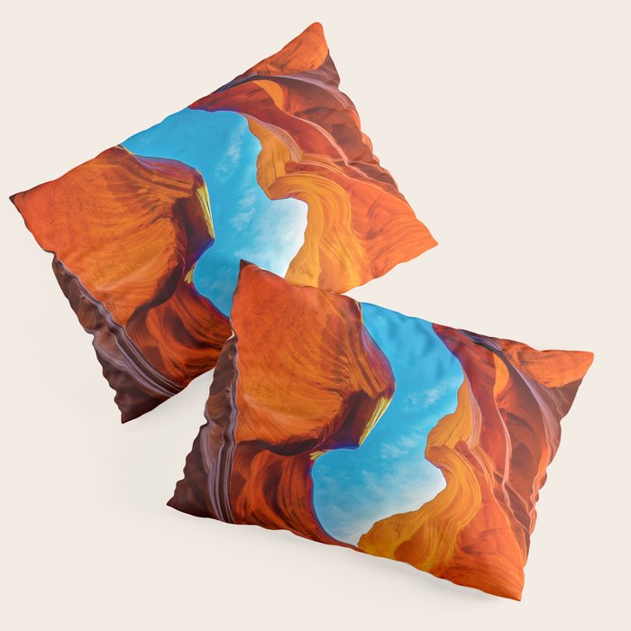 Sand & Sky Antelope Canyon Arizona Landscape Pillow Sham Gallery Image 3