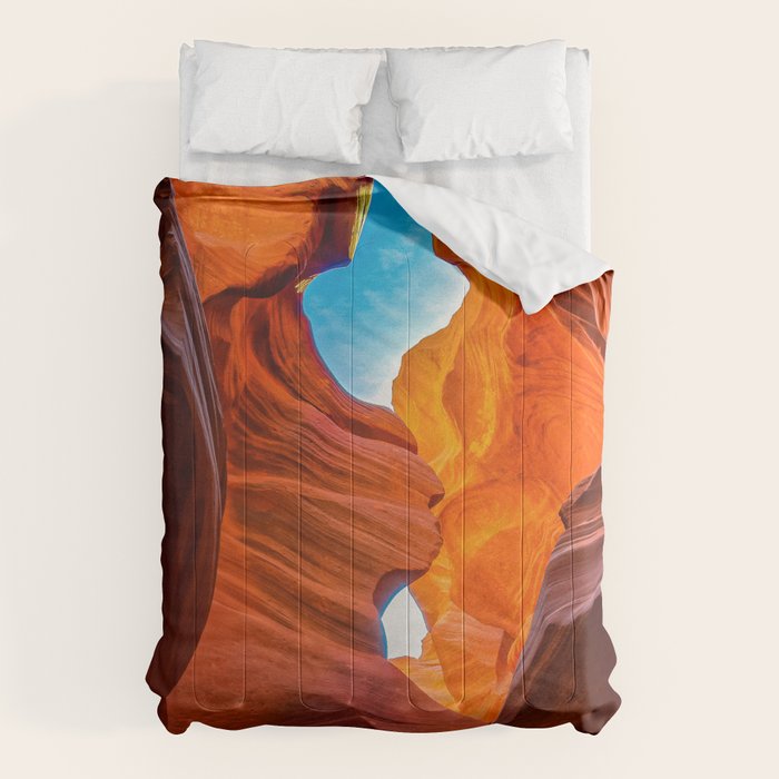 Sand & Sky Antelope Canyon Arizona Landscape Comforter Gallery Image 1