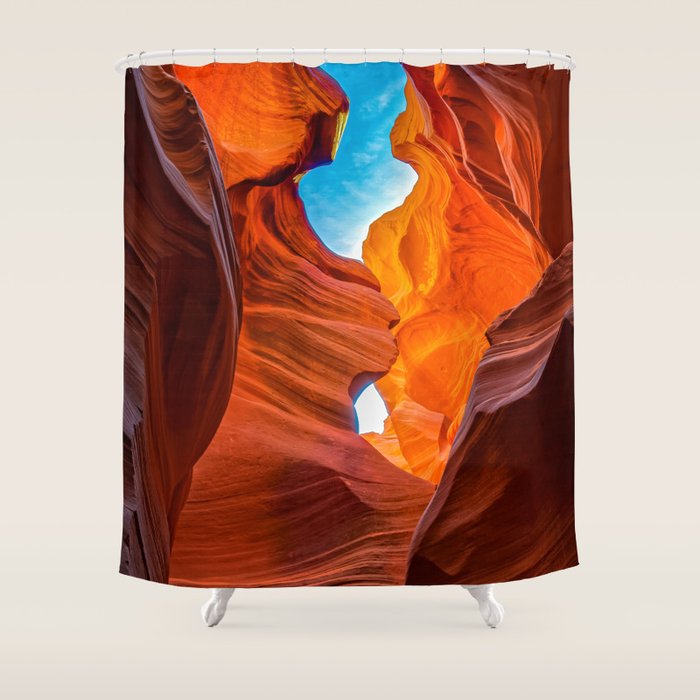 Sand & Sky Antelope Canyon Arizona Landscape Shower Curtain Gallery Image 1