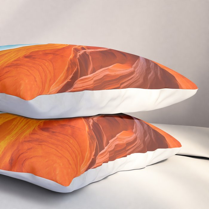 Sand & Sky Antelope Canyon Arizona Landscape Pillow Sham Gallery Image 3