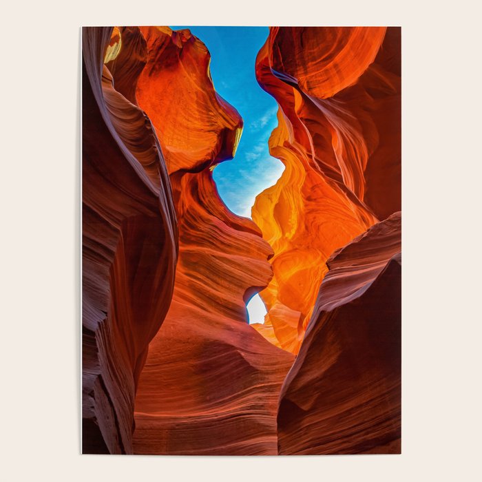 Sand & Sky Antelope Canyon Arizona Landscape Poster Gallery Image 1
