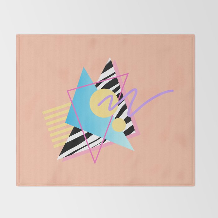 Memphis pattern 122 - 80s / 90s Retro Throw Blanket Gallery Image 2
