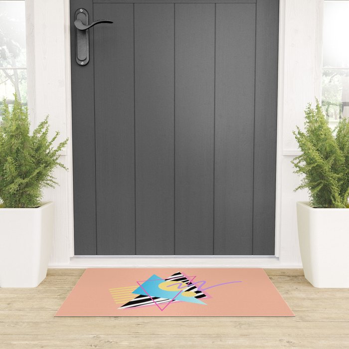 Memphis pattern 122 - 80s / 90s Retro Welcome Mat Gallery Image 3