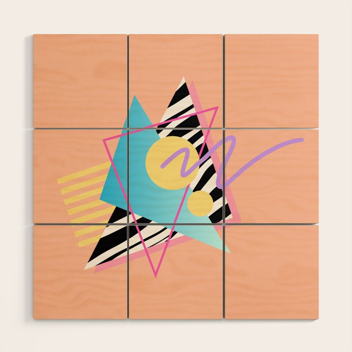 Memphis pattern 122 - 80s / 90s Retro Wood Wall Art Gallery Image 1