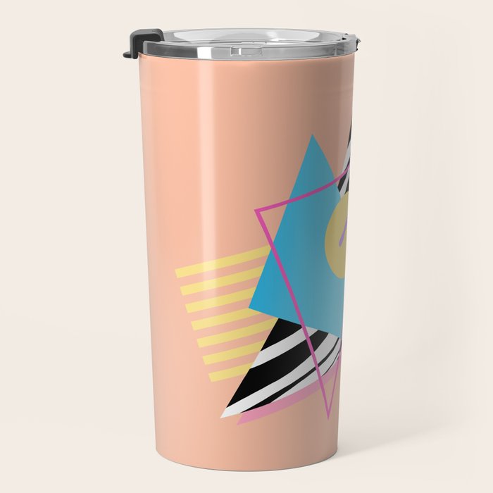 Memphis pattern 122 - 80s / 90s Retro Travel Mug Gallery Image 3