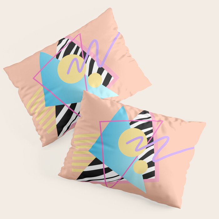 Memphis pattern 122 - 80s / 90s Retro Pillow Sham Gallery Image 1