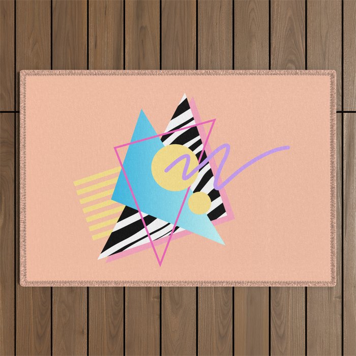 Memphis pattern 122 - 80s / 90s Retro Outdoor Rug Gallery Image 1