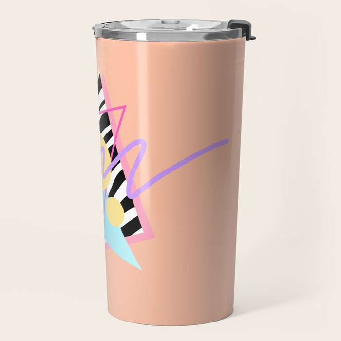 Memphis pattern 122 - 80s / 90s Retro Travel Mug Gallery Image 2