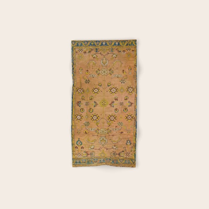 Persian Heritage Rug Design in Warm Earth Tones Bath Towel Gallery Image 1