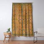 Persian Heritage Rug Design in Warm Earth Tones Window Curtain Gallery Image 5