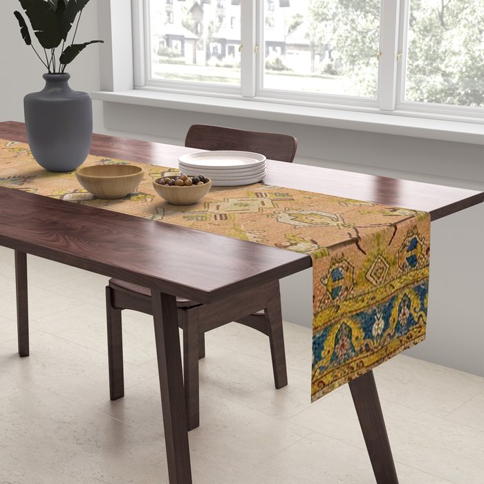 Persian Heritage Rug Design in Warm Earth Tones Table Runner Gallery Image 2
