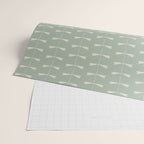 Dragonfly Pattern V Sage Green Wrapping Paper Gallery Image 2