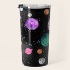Outer Space Planets Watercolor Galaxy Travel Mug Gallery Image 3