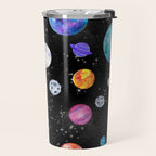 Outer Space Planets Watercolor Galaxy Travel Mug Gallery Image 2