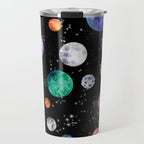 Outer Space Planets Watercolor Galaxy Travel Mug Gallery Image 1
