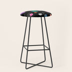 Outer Space Planets Watercolor Galaxy Stool Gallery Image 1
