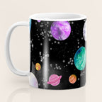 Outer Space Planets Watercolor Galaxy Coffee Mug Gallery Image 3