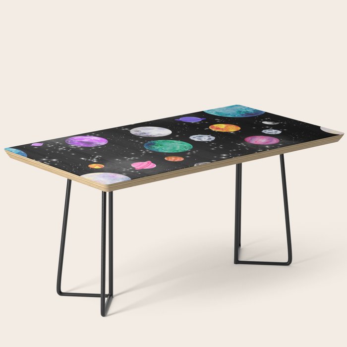 Outer Space Planets Watercolor Galaxy Coffee Table Gallery Image 1