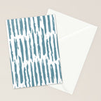 Vertical Dash Teal on White Stationery Card Gallery Image 2