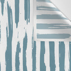 Vertical Dash Teal on White Wall Tapestry Gallery Image 3
