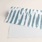 Vertical Dash Teal on White Wrapping Paper Gallery Image 2