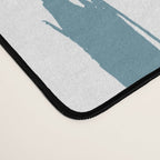 Vertical Dash Teal on White Desk Mat Gallery Image 4