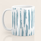 Vertical Dash Teal on White Coffee Mug Gallery Image 3