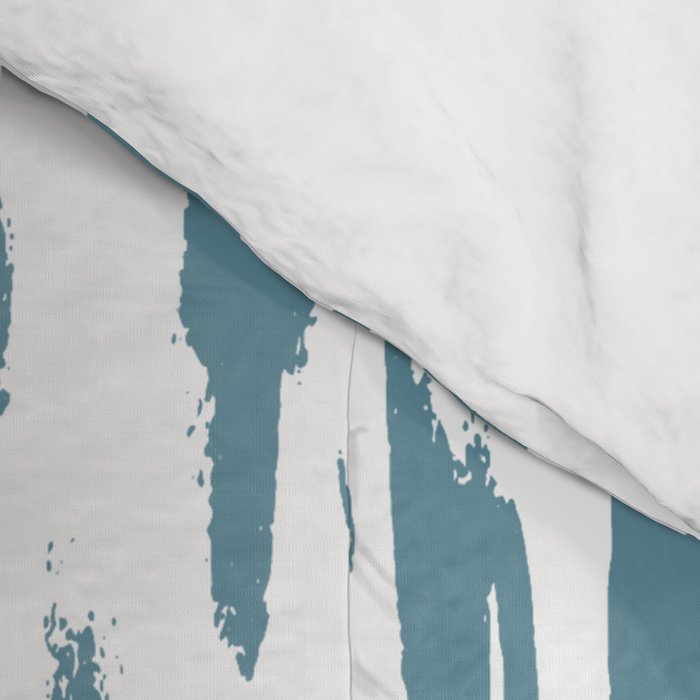 Vertical Dash Teal on White Comforter Gallery Image 4