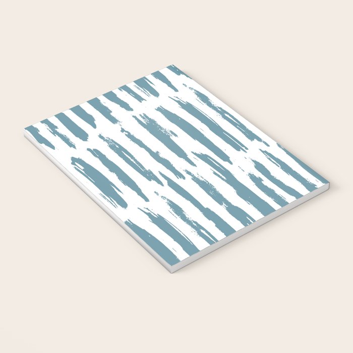 Vertical Dash Teal on White Notebook Gallery Image 3