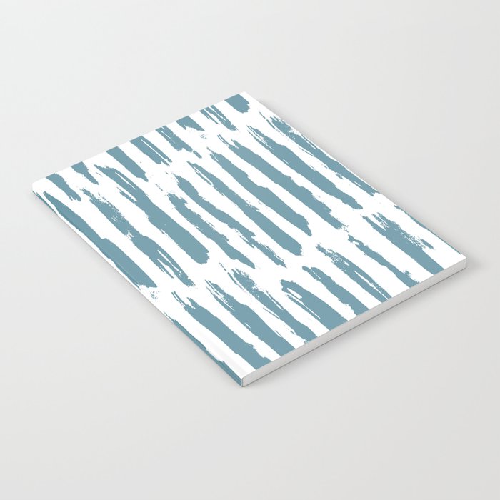 Vertical Dash Teal on White Notebook Gallery Image 2