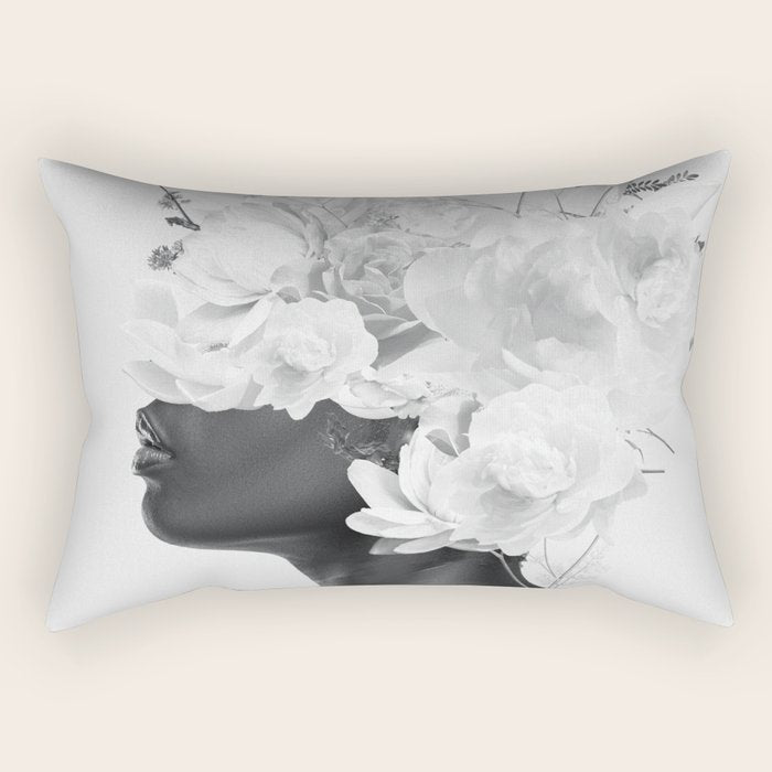Leaden Blossom Rectangular Pillow Gallery Image 2