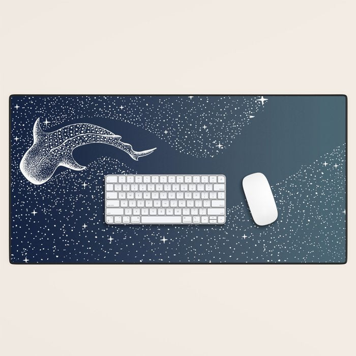 Star Eater COLOR GRAD -  turquoise Desk Mat Gallery Image 1