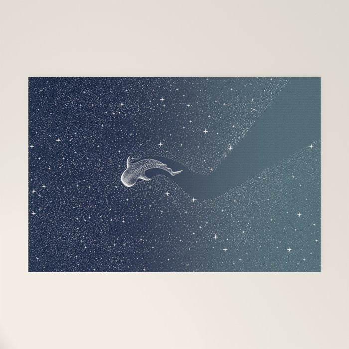 Star Eater COLOR GRAD -  turquoise Welcome Mat Gallery Image 1