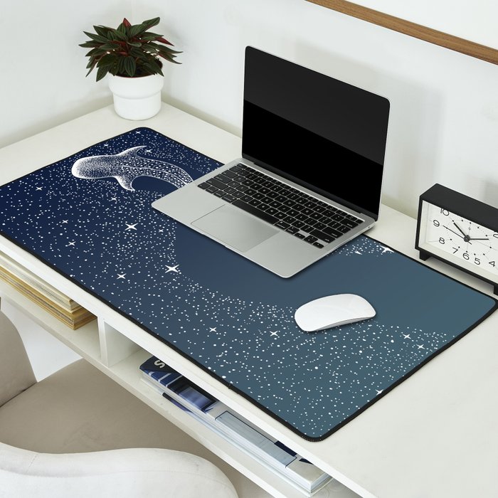 Star Eater COLOR GRAD -  turquoise Desk Mat Gallery Image 2