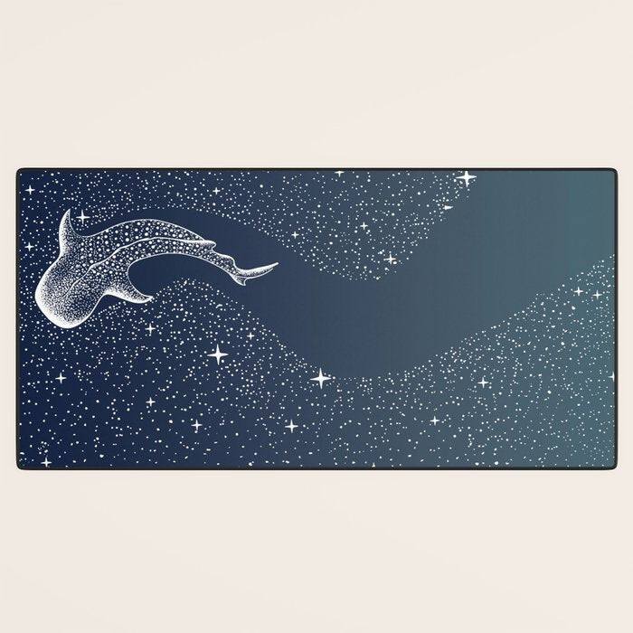 Star Eater COLOR GRAD -  turquoise Desk Mat Gallery Image 3