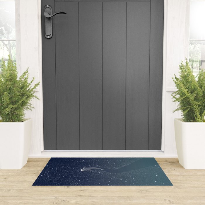 Star Eater COLOR GRAD -  turquoise Welcome Mat Gallery Image 3