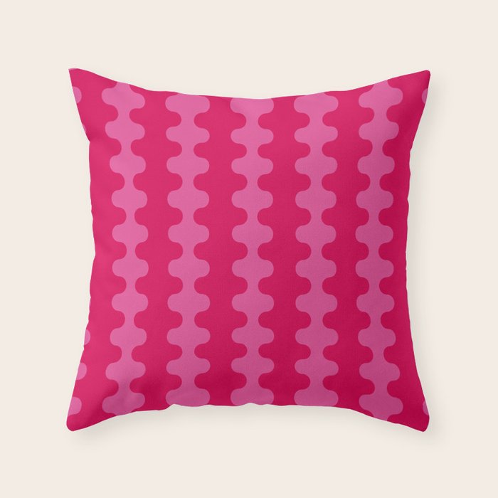 Ogee A-Go-Go Vivid Hot Pink Retro Pop Pattern Throw Pillow Gallery Image 6